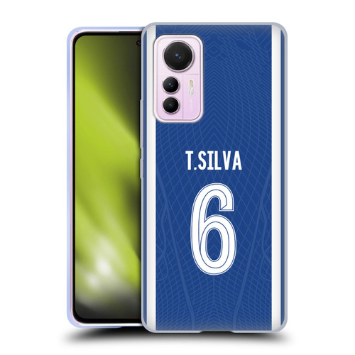Chelsea Football Club 2023/24 Players Home Kit Thiago Silva Soft Gel Case for Xiaomi 12 Lite