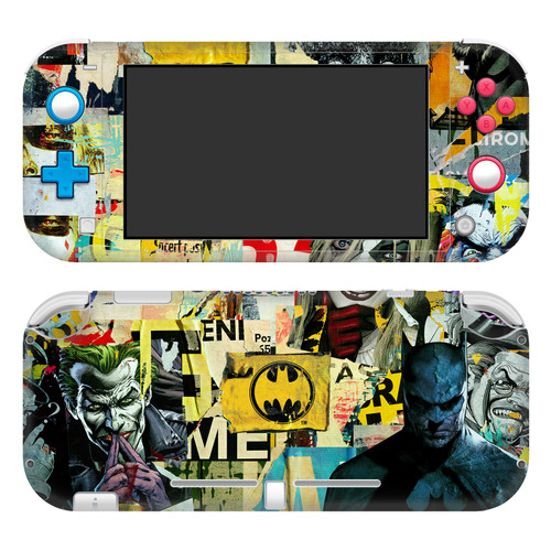 Batman DC Comics Logos And Comic Book Torn Collage Vinyl Sticker Skin Decal Cover for Nintendo Switch Lite