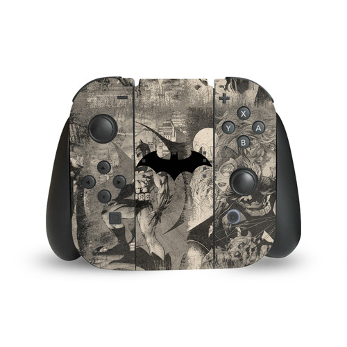 Batman DC Comics Logos And Comic Book Collage Distressed Vinyl Sticker Skin Decal Cover for Nintendo Switch Joy Controller