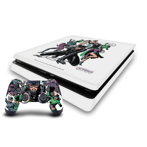 Batman DC Comics Logos And Comic Book Catwoman Vinyl Sticker Skin Decal Cover for Sony PS4 Slim Console & Controller