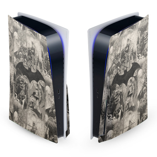 Batman DC Comics Logos And Comic Book Collage Distressed Vinyl Sticker Skin Decal Cover for Sony PS5 Disc Edition Console