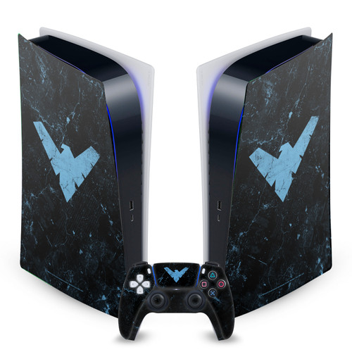 Batman DC Comics Logos And Comic Book Nightwing Vinyl Sticker Skin Decal Cover for Sony PS5 Digital Edition Bundle