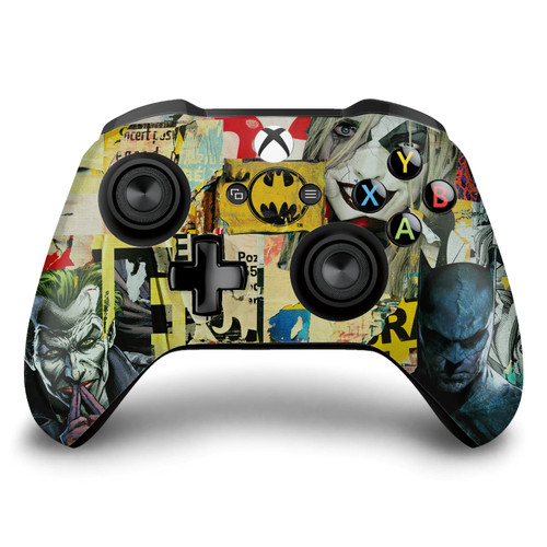 Batman DC Comics Logos And Comic Book Torn Collage Vinyl Sticker Skin Decal Cover for Microsoft Xbox One S / X Controller