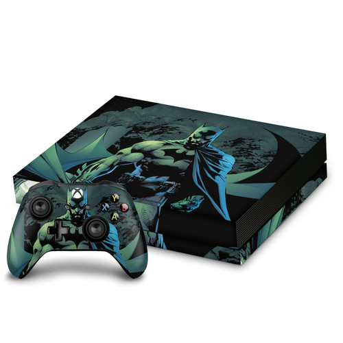 Batman DC Comics Logos And Comic Book Hush Costume Vinyl Sticker Skin Decal Cover for Microsoft Xbox One X Bundle