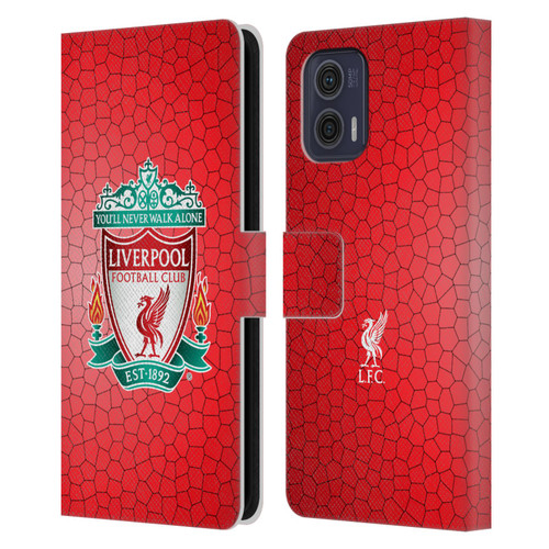 Liverpool Football Club Crest 2 Red Pixel 1 Leather Book Wallet Case Cover For Motorola Moto G73 5G