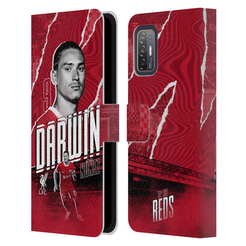 Liverpool Football Club 2023/24 First Team Darwin Núñez Leather Book Wallet Case Cover For HTC Desire 21 Pro 5G