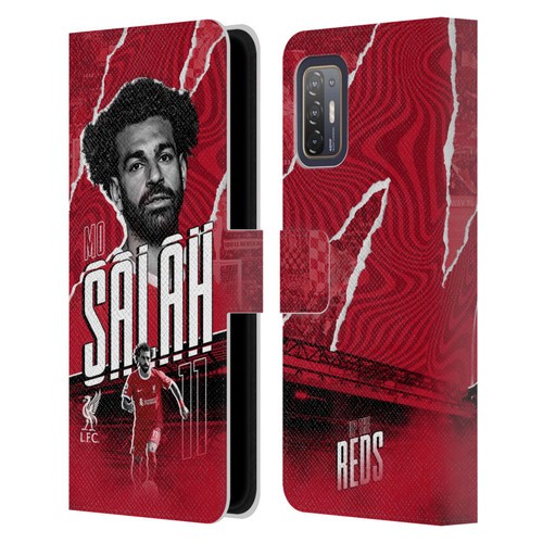 Liverpool Football Club 2023/24 First Team Mohamed Salah Leather Book Wallet Case Cover For HTC Desire 21 Pro 5G