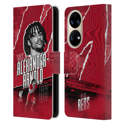 Liverpool Football Club 2023/24 First Team Trent Alexander-Arnold Leather Book Wallet Case Cover For Huawei P50
