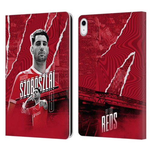 Liverpool Football Club 2023/24 First Team Dominik Szoboszlai Leather Book Wallet Case Cover For Apple iPad 10.9 (2022)