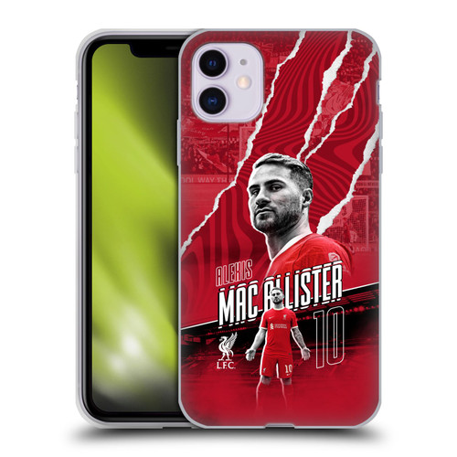 Liverpool Football Club 2023/24 First Team Alexis Mac Allister Soft Gel Case for Apple iPhone 11