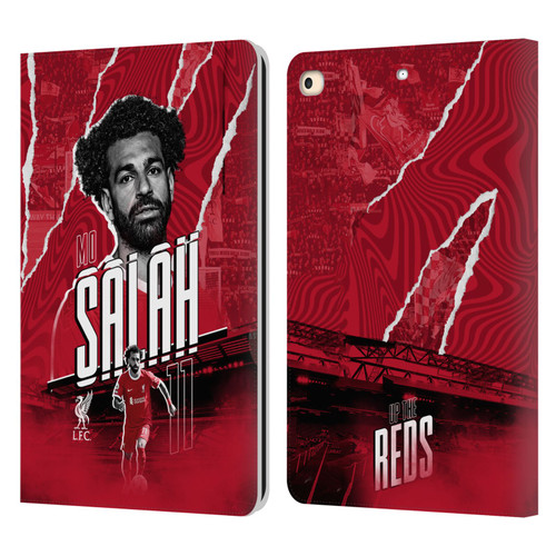 Liverpool Football Club 2023/24 First Team Mohamed Salah Leather Book Wallet Case Cover For Apple iPad 9.7 2017 / iPad 9.7 2018