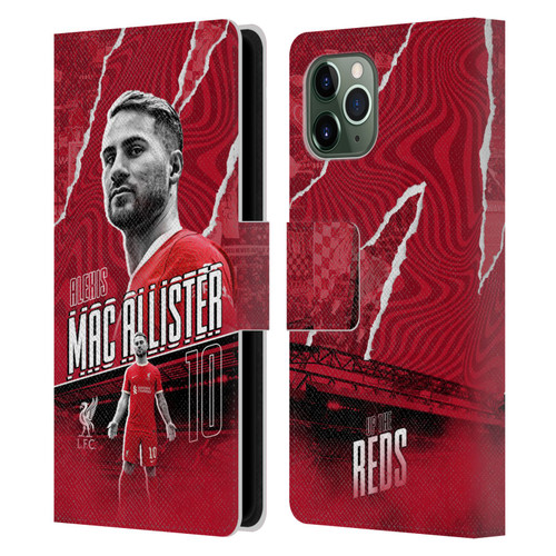 Liverpool Football Club 2023/24 First Team Alexis Mac Allister Leather Book Wallet Case Cover For Apple iPhone 11 Pro