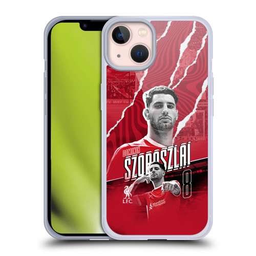 Liverpool Football Club 2023/24 First Team Dominik Szoboszlai Soft Gel Case for Apple iPhone 13