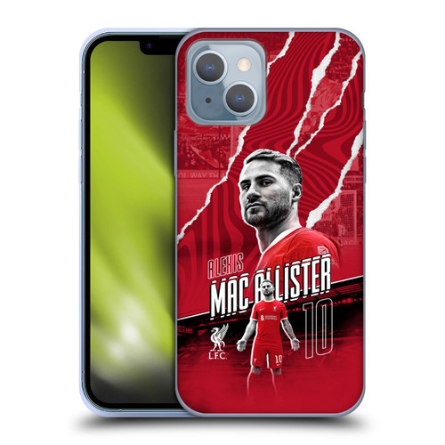 Liverpool Football Club 2023/24 First Team Alexis Mac Allister Soft Gel Case for Apple iPhone 14