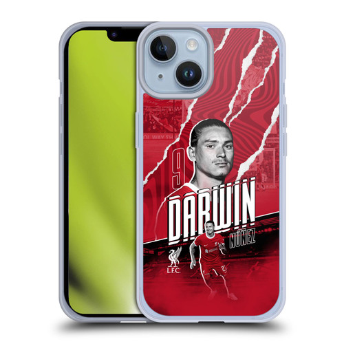 Liverpool Football Club 2023/24 First Team Darwin Núñez Soft Gel Case for Apple iPhone 14