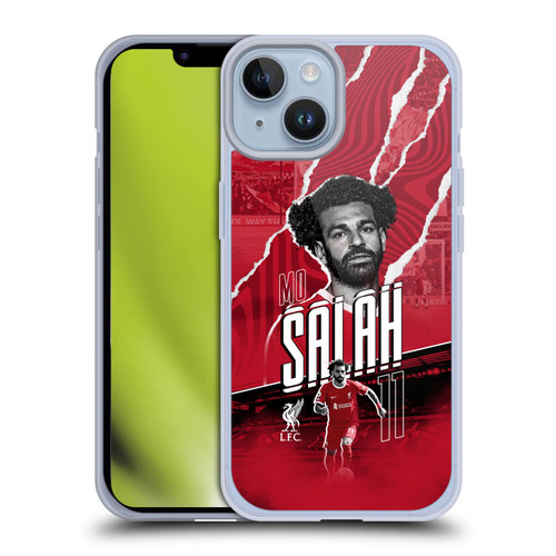 Liverpool Football Club 2023/24 First Team Mohamed Salah Soft Gel Case for Apple iPhone 14