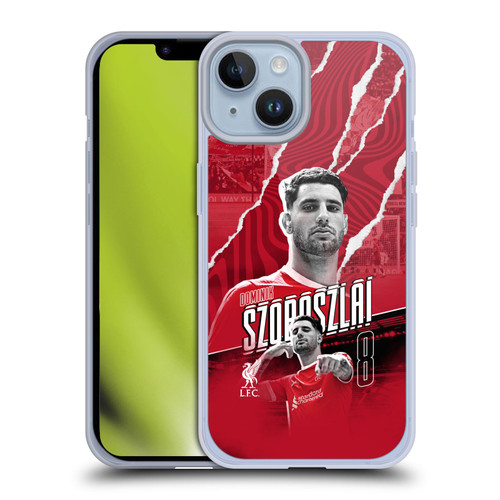 Liverpool Football Club 2023/24 First Team Dominik Szoboszlai Soft Gel Case for Apple iPhone 14