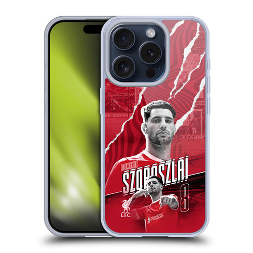 Liverpool Football Club 2023/24 First Team Dominik Szoboszlai Soft Gel Case for Apple iPhone 15 Pro