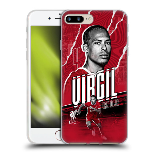 Liverpool Football Club 2023/24 First Team Virgil van Dijk Soft Gel Case for Apple iPhone 7 Plus / iPhone 8 Plus