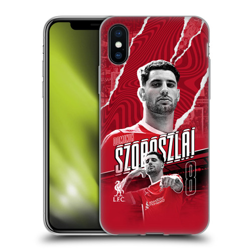 Liverpool Football Club 2023/24 First Team Dominik Szoboszlai Soft Gel Case for Apple iPhone X / iPhone XS