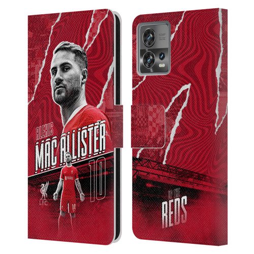 Liverpool Football Club 2023/24 First Team Alexis Mac Allister Leather Book Wallet Case Cover For Motorola Moto Edge 30 Fusion