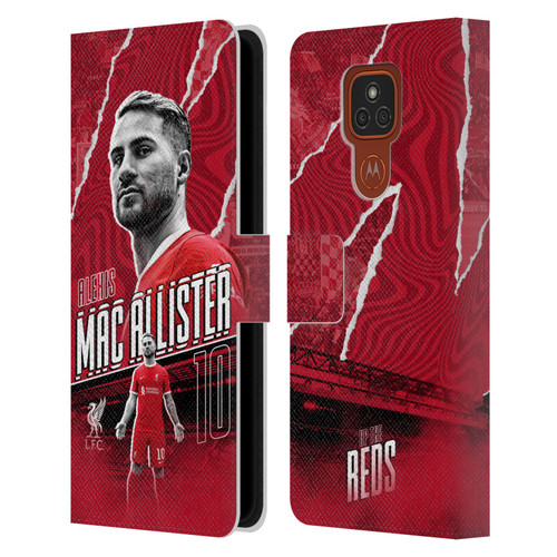 Liverpool Football Club 2023/24 First Team Alexis Mac Allister Leather Book Wallet Case Cover For Motorola Moto E7 Plus