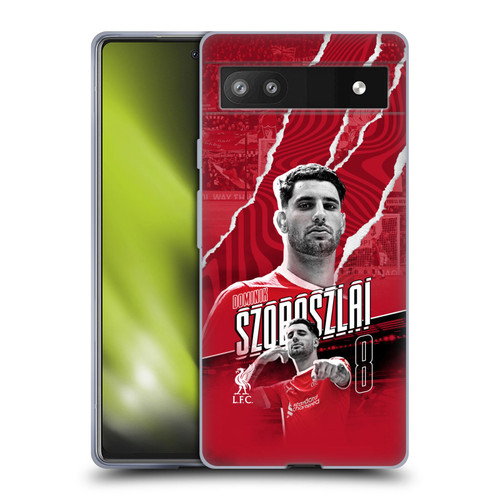 Liverpool Football Club 2023/24 First Team Dominik Szoboszlai Soft Gel Case for Google Pixel 6a