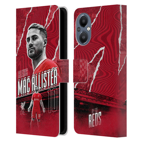 Liverpool Football Club 2023/24 First Team Alexis Mac Allister Leather Book Wallet Case Cover For OnePlus Nord N20 5G