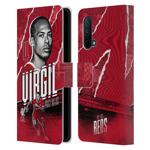 Liverpool Football Club 2023/24 First Team Virgil van Dijk Leather Book Wallet Case Cover For OnePlus Nord CE 5G