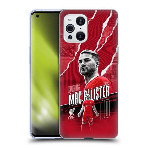 Liverpool Football Club 2023/24 First Team Alexis Mac Allister Soft Gel Case for OPPO Find X3 / Pro