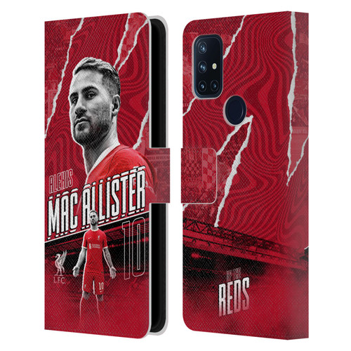 Liverpool Football Club 2023/24 First Team Alexis Mac Allister Leather Book Wallet Case Cover For OnePlus Nord N10 5G