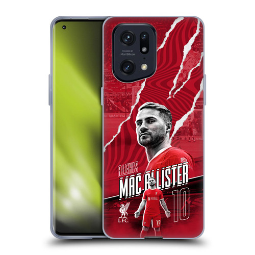 Liverpool Football Club 2023/24 First Team Alexis Mac Allister Soft Gel Case for OPPO Find X5 Pro
