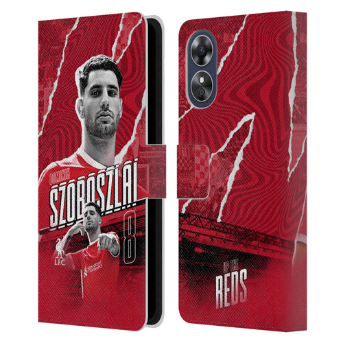 Liverpool Football Club 2023/24 First Team Dominik Szoboszlai Leather Book Wallet Case Cover For OPPO A17