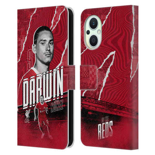 Liverpool Football Club 2023/24 First Team Darwin Núñez Leather Book Wallet Case Cover For OPPO Reno8 Lite
