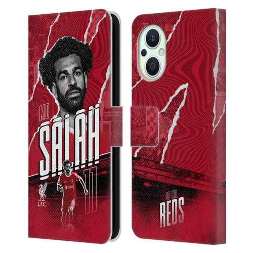Liverpool Football Club 2023/24 First Team Mohamed Salah Leather Book Wallet Case Cover For OPPO Reno8 Lite