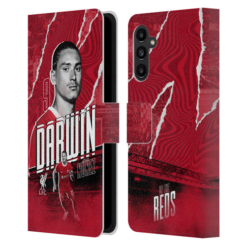 Liverpool Football Club 2023/24 First Team Darwin Núñez Leather Book Wallet Case Cover For Samsung Galaxy A13 5G (2021)