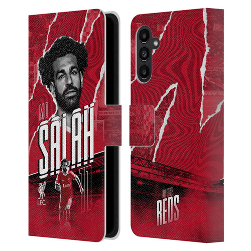 Liverpool Football Club 2023/24 First Team Mohamed Salah Leather Book Wallet Case Cover For Samsung Galaxy A13 5G (2021)
