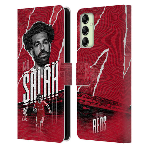 Liverpool Football Club 2023/24 First Team Mohamed Salah Leather Book Wallet Case Cover For Samsung Galaxy A14 5G