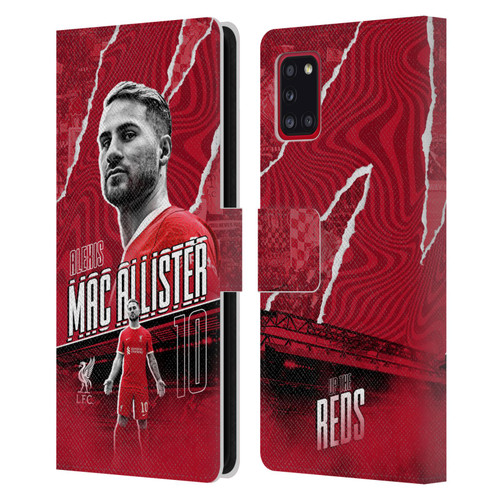 Liverpool Football Club 2023/24 First Team Alexis Mac Allister Leather Book Wallet Case Cover For Samsung Galaxy A31 (2020)