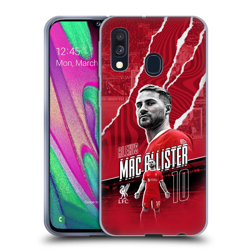 Liverpool Football Club 2023/24 First Team Alexis Mac Allister Soft Gel Case for Samsung Galaxy A40 (2019)