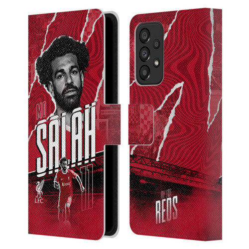 Liverpool Football Club 2023/24 First Team Mohamed Salah Leather Book Wallet Case Cover For Samsung Galaxy A33 5G (2022)