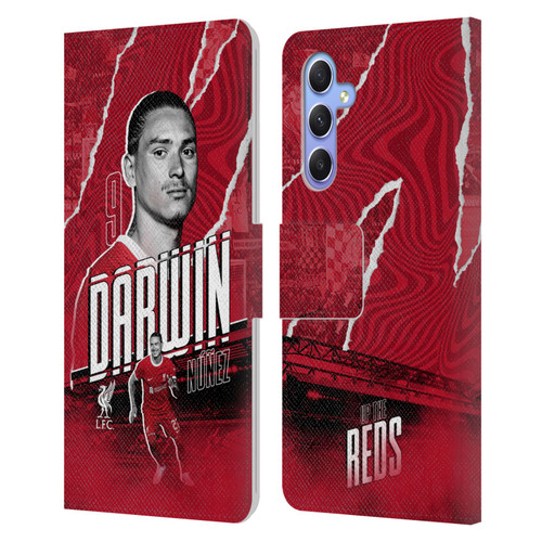 Liverpool Football Club 2023/24 First Team Darwin Núñez Leather Book Wallet Case Cover For Samsung Galaxy A34 5G