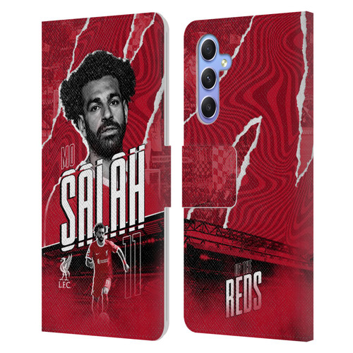 Liverpool Football Club 2023/24 First Team Mohamed Salah Leather Book Wallet Case Cover For Samsung Galaxy A34 5G