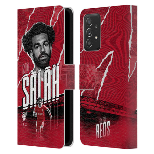 Liverpool Football Club 2023/24 First Team Mohamed Salah Leather Book Wallet Case Cover For Samsung Galaxy A52 / A52s / 5G (2021)