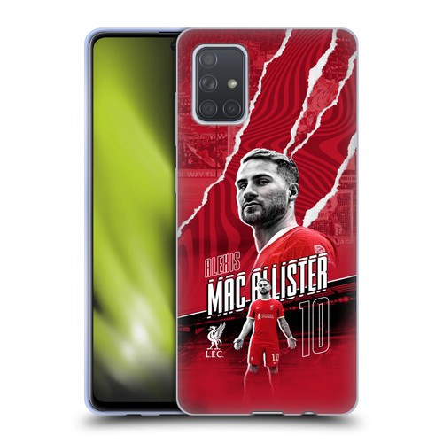 Liverpool Football Club 2023/24 First Team Alexis Mac Allister Soft Gel Case for Samsung Galaxy A71 (2019)