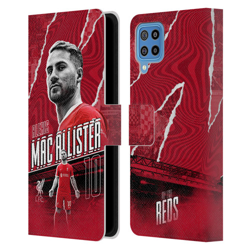 Liverpool Football Club 2023/24 First Team Alexis Mac Allister Leather Book Wallet Case Cover For Samsung Galaxy F22 (2021)