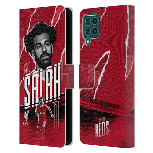 Liverpool Football Club 2023/24 First Team Mohamed Salah Leather Book Wallet Case Cover For Samsung Galaxy F62 (2021)