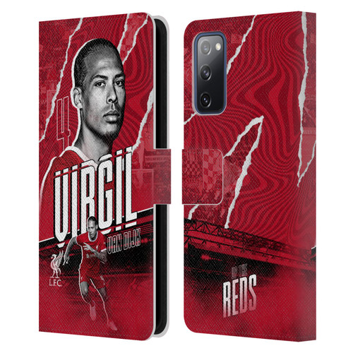 Liverpool Football Club 2023/24 First Team Virgil van Dijk Leather Book Wallet Case Cover For Samsung Galaxy S20 FE / 5G