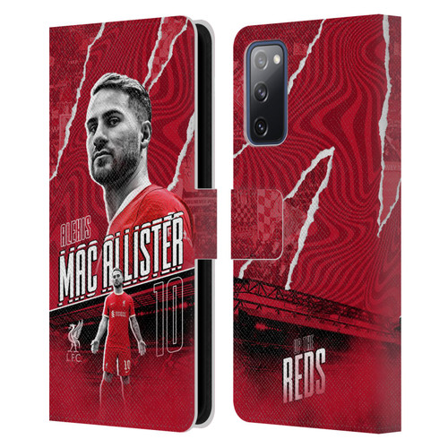 Liverpool Football Club 2023/24 First Team Alexis Mac Allister Leather Book Wallet Case Cover For Samsung Galaxy S20 FE / 5G