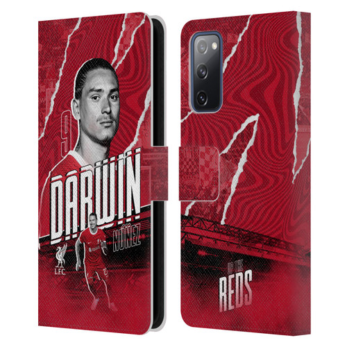 Liverpool Football Club 2023/24 First Team Darwin Núñez Leather Book Wallet Case Cover For Samsung Galaxy S20 FE / 5G